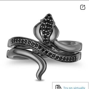 Enchanted Disney Villains Jafar Black Rhodium Snake Ring